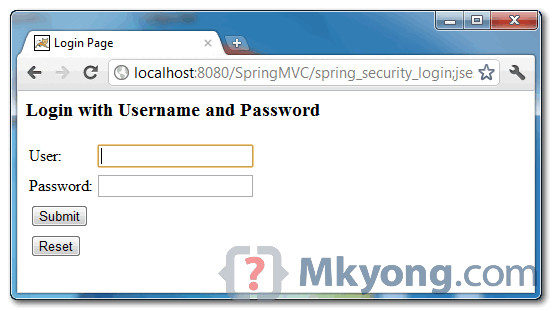 Spring Security access control example 