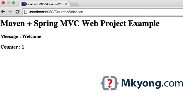 spring mvc tutorial mkyong