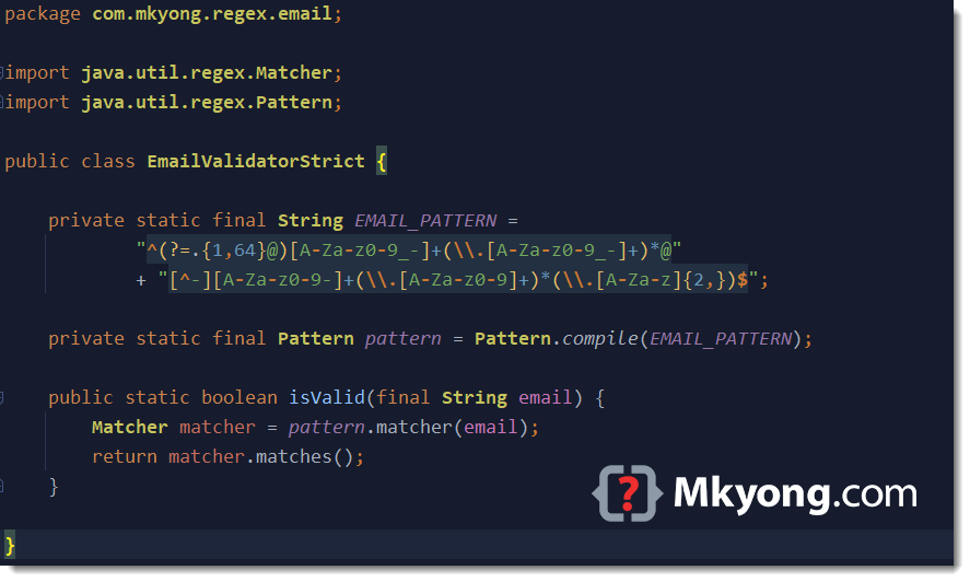 java-email-regex-examples-mkyong