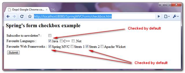 SpringMVC-CheckBox-Example-1