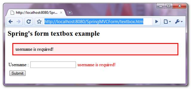 SpringMVC-TextBox-Example-2