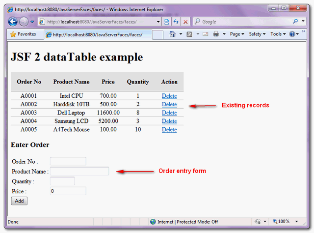 jsf2-dataTable-Add-Example-1