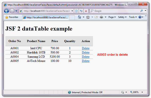 jsf2-dataTable-Delete-Example-2