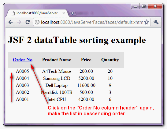 jsf2-dataTable-Sorting-Example-3