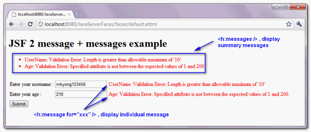 jsf2-message-example