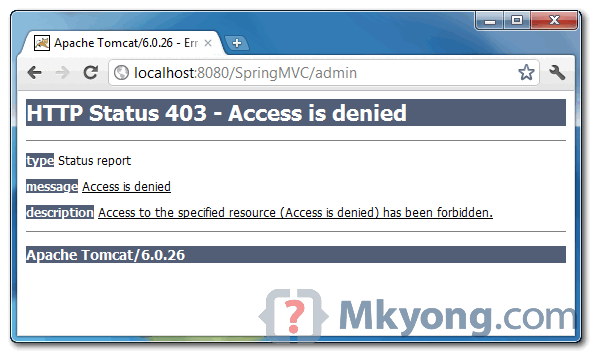 demo page - access denied