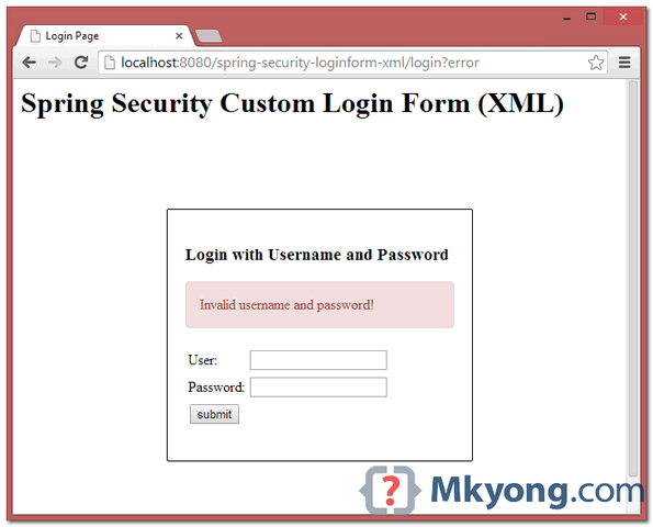 spring-security-custom-login-xml-error