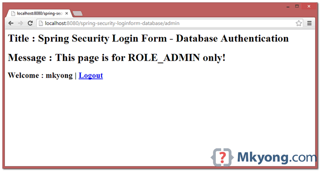 spring-security-database-admin-login
