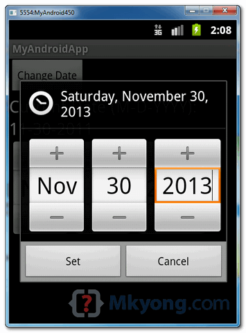 android datepicker demo2