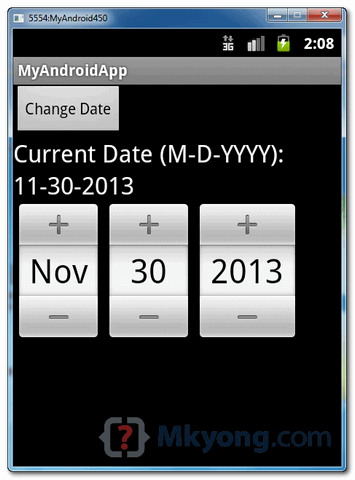 android datepicker demo3