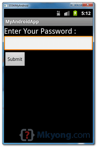 android password demo1