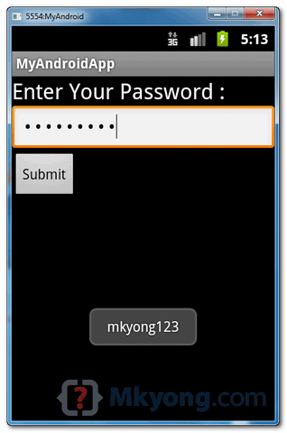 android password demo2