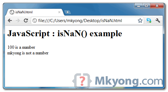 Check If Variable Is A Number In JavaScript Mkyong