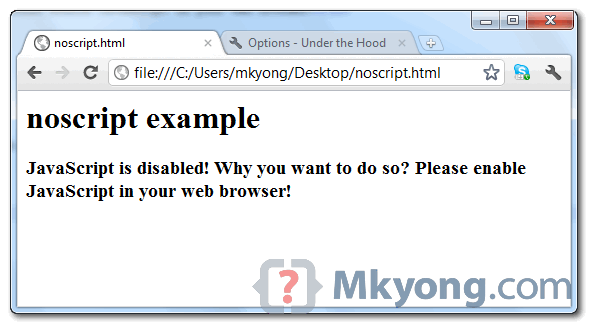 javascript is disabled