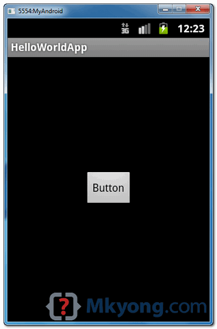 center button on screen