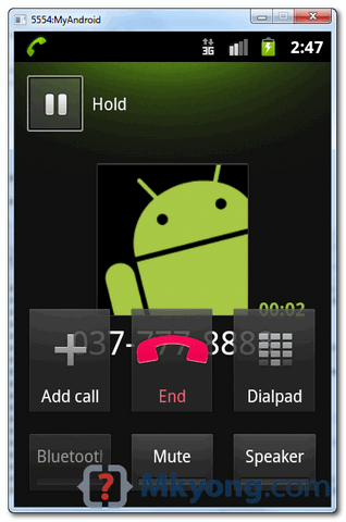 android phone call example