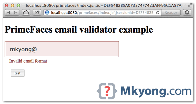 email validator with regex
