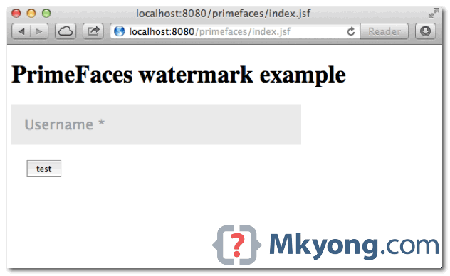 primefaces watermark example