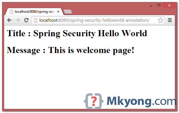 spring-security-helloworld-annotation-welcome