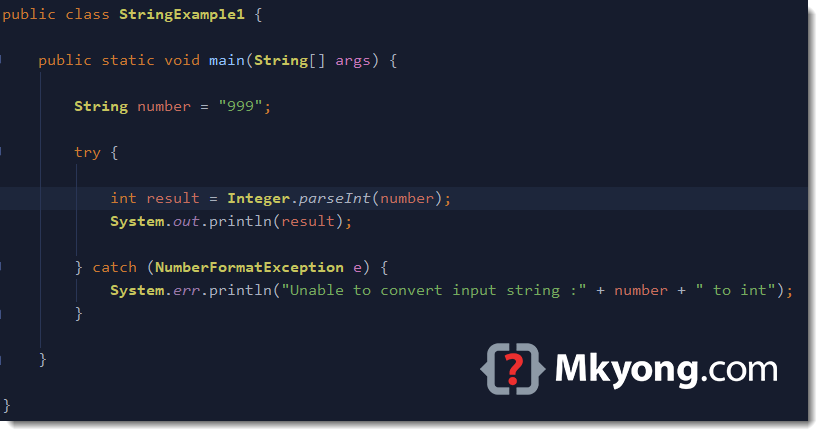 Java Convert String To Int Mkyong Com