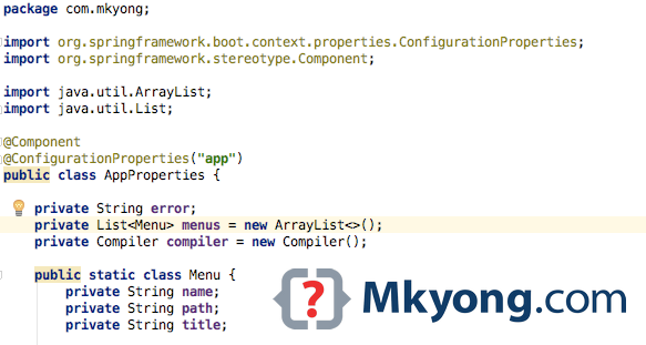 Spring Boot Yaml Map Spring Boot @Configurationproperties Example - Mkyong.com