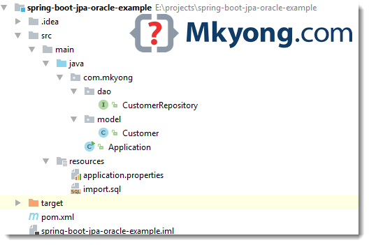 Spring Boot Spring Data JPA Oracle Example Mkyong