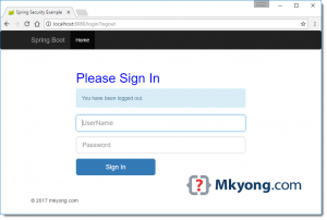Spring Boot + Spring Security + Thymeleaf example - Mkyong.com