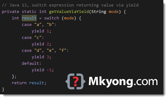 Java 13 Switch Expressions Mkyong Com