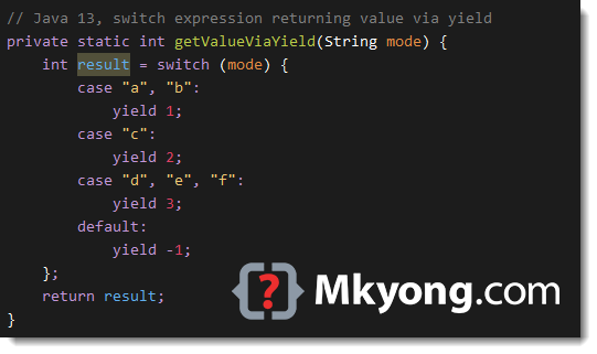 Java 13 Switch Expressions Mkyong