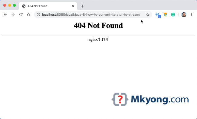 nginx 404 not found
