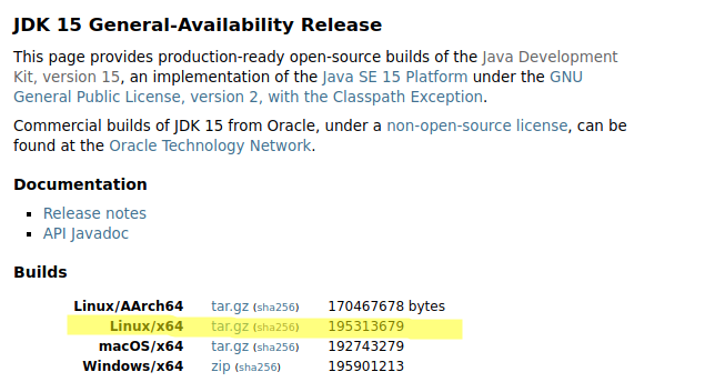 JDK Linux x64
