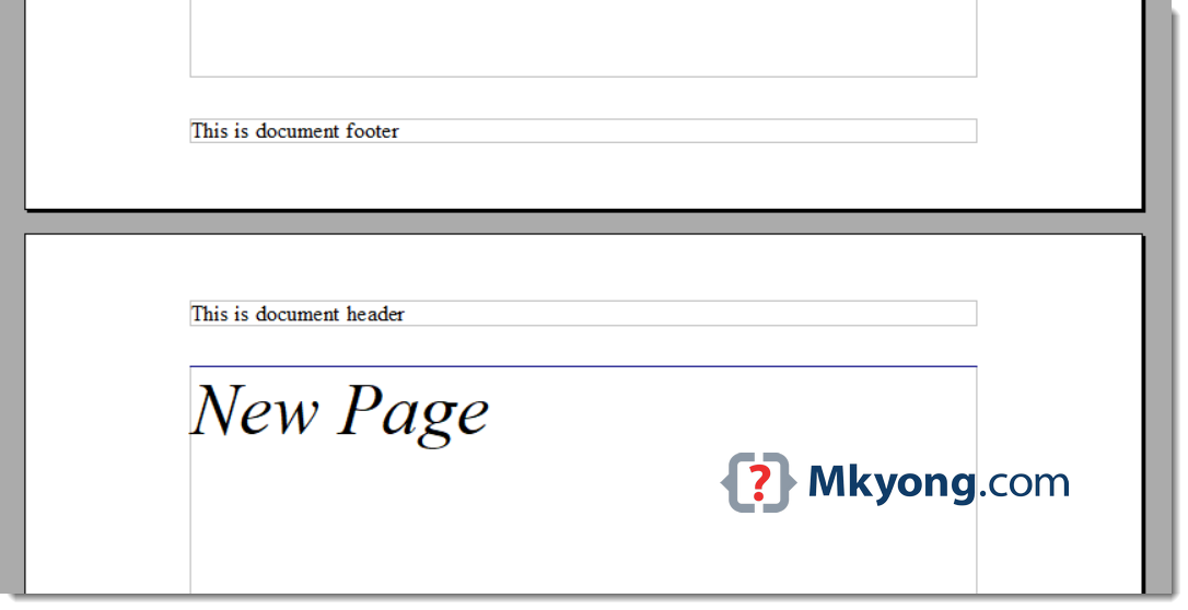 document header and footer - page 2