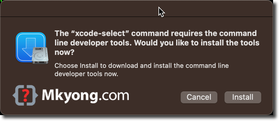 install command line developer tools